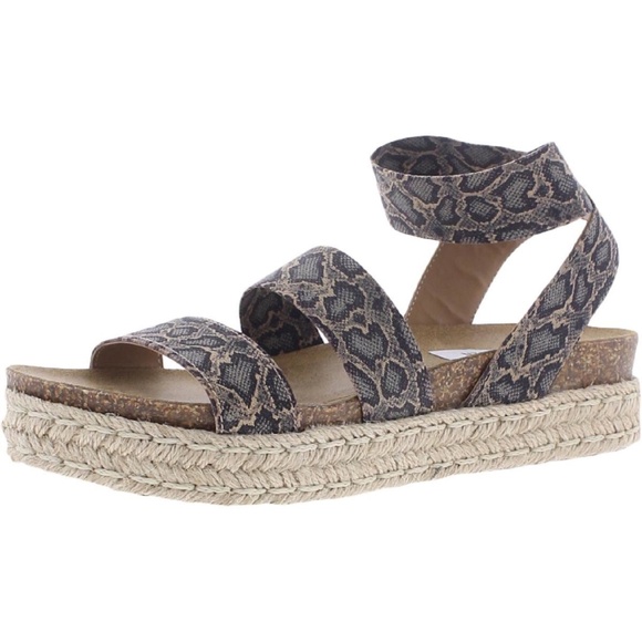 Steve Madden Shoes - STEVE MADDEN Womens Navy Sanke 1-1/2" Platform Kimmie Wedge Espadrille Shoes New